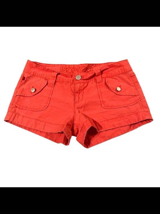 Pants - Bongo Size 9 Pink Low Rise Shorts Back Pocket Flaps Ramie Blend Y2K